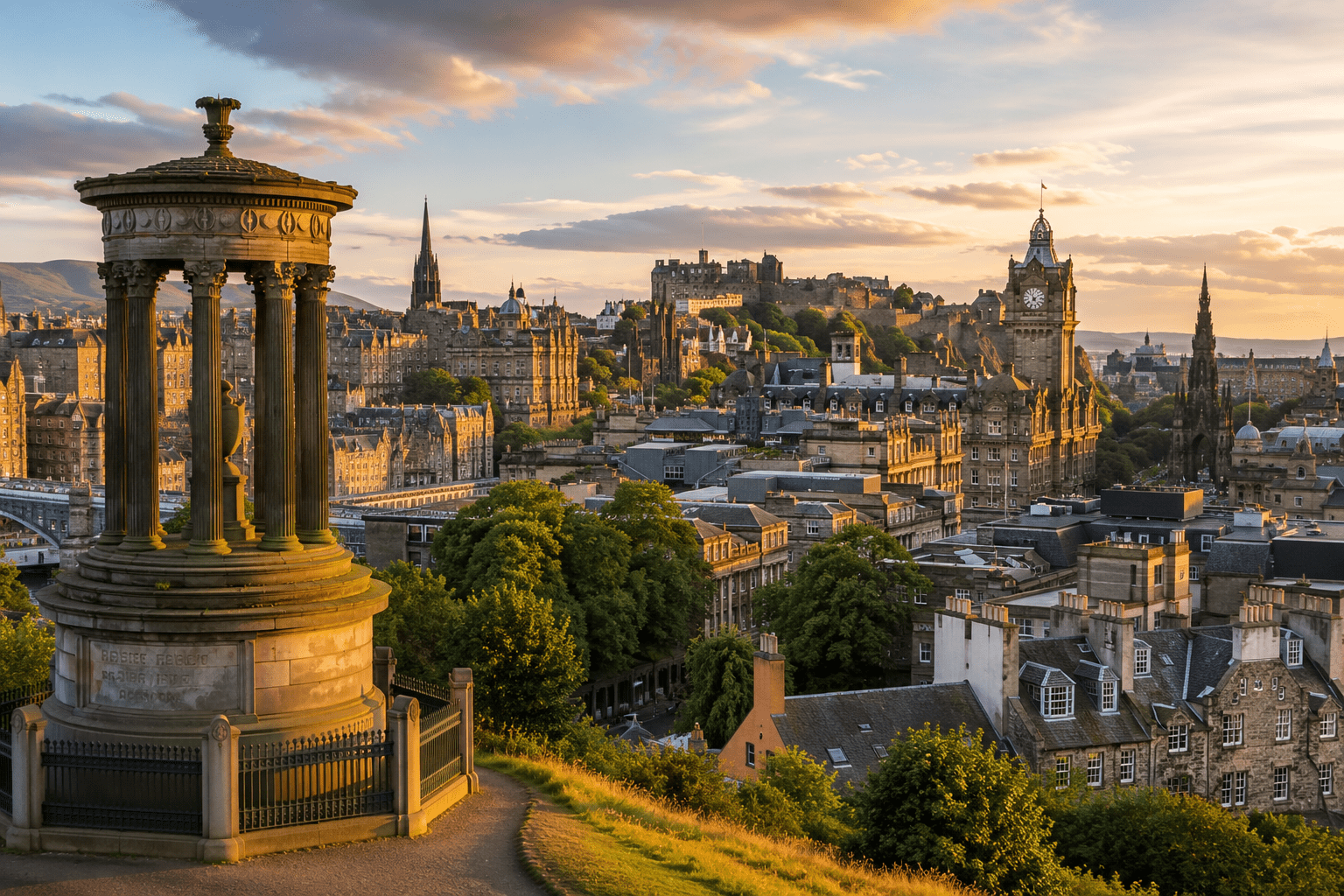 Edinburgh Castle overlooking Scotland's historic capital city