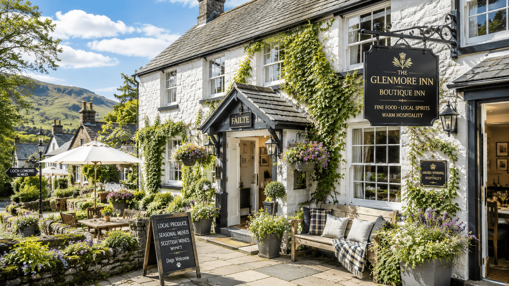 Charming Scottish boutique inn with elegant interiors and warm hospitality
